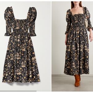 ​DÔEN Bijou Dress Oak Bluffs Floral Smocked Juliet Sleeve Cottagecore Romantic S